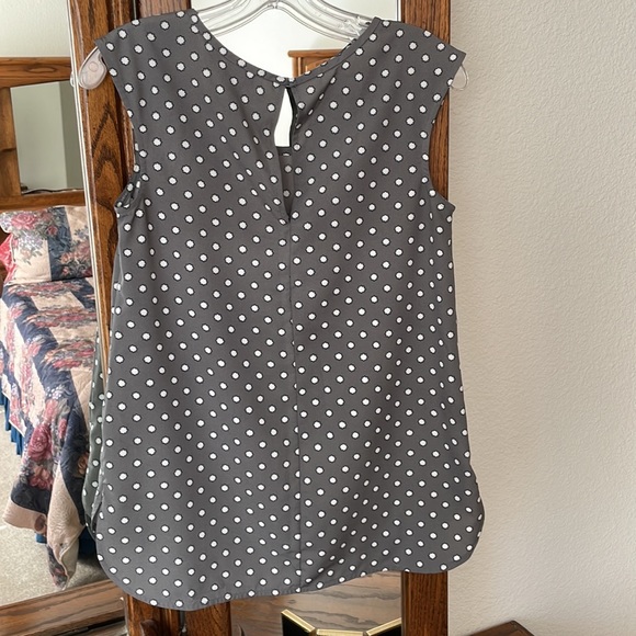 Merona Gray/White Blouse - Picture 2 of 3